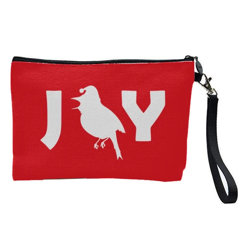 Cosmetic Bag, JOY Christmas Robin Collection By Catherine Critchley. 1 Cosmetic Bag, JOY Christmas Robin Collection By Catherine Critchley.