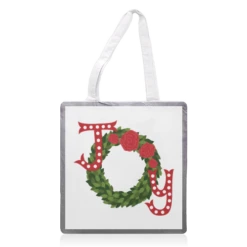 Tote Bags, Joy - Christmas Wreath By The Pattern Parade