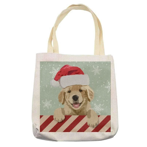 Tote Bags, Labrador Puppy Christmas Snow Print By The Girl Next Draw 2 Tote Bags, Labrador Puppy Christmas Snow Print By The Girl Next Draw - Image 2