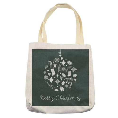 Tote Bags, Merry Christmas Babble Print By The Girl Next Draw 2 Tote Bags, Merry Christmas Babble Print By The Girl Next Draw - Image 2