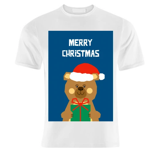T-shirts, Merry Christmas Bear By Adam Regester 1 T-shirts, Merry Christmas Bear By Adam Regester