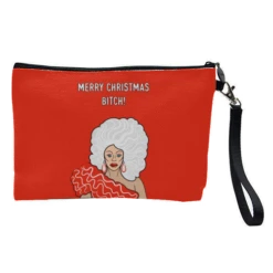 Cosmetic Bag, Merry Christmas Bitch By Adam Regester