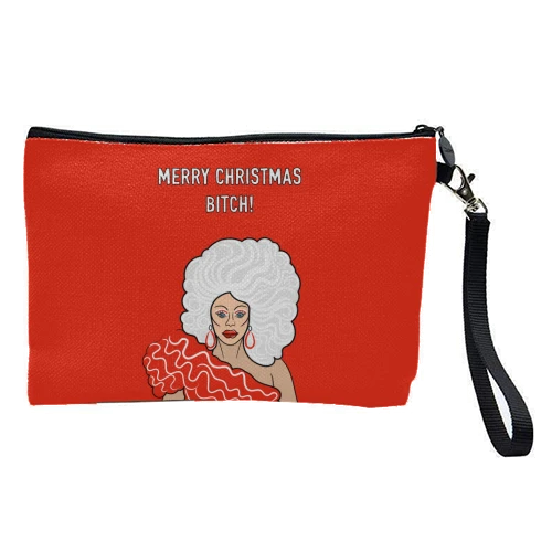 Cosmetic Bag, Merry Christmas Bitch By Adam Regester 1 Cosmetic Bag, Merry Christmas Bitch By Adam Regester