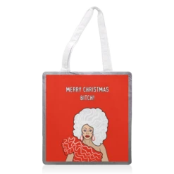 Tote Bags, Merry Christmas Bitch By Adam Regester