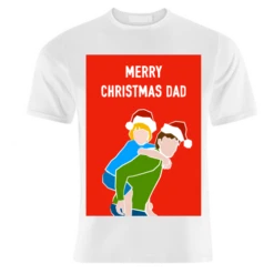 T-shirts, Merry Christmas Dad (Piggyback) By Adam Regester