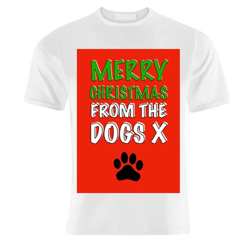 T-shirts, Merry Christmas From The Dogs By Adam Regester 1 T-shirts, Merry Christmas From The Dogs By Adam Regester