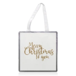 Tote Bags, Merry Christmas Glitter By Cheryl Boland
