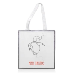 Tote Bags, Merry Christmas Penguin By Adam Regester