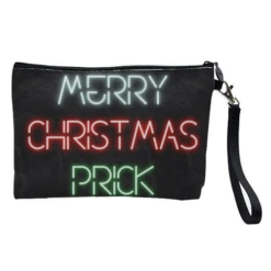 Cosmetic Bag, Merry Christmas Prick Neon Lights By The Girl Next Draw
