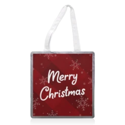 Tote Bags, Merry Christmas Red Tartan Plaid Print By The Girl Next Draw