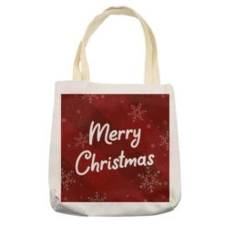 Christmas Store -Christmas Store merry christmas red tartan plaid print printed tote bag by the girl next draw totebaglinen 6332c6d3865396.27835754