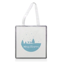 Tote Bags, Merry Christmas Reindeer (white) By Cheryl Boland