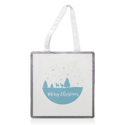 Tote Bags, Merry Christmas Reindeer (white) By Cheryl Boland 1 Tote Bags, Merry Christmas Reindeer (white) By Cheryl Boland