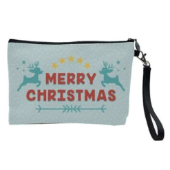 Cosmetic Bag, Merry Christmas Reindeers By Cheryl Boland