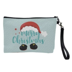 Cosmetic Bag, Merry Christmas Santa By Cheryl Boland
