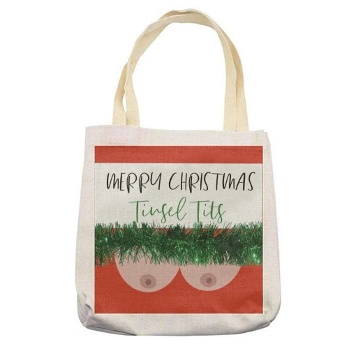 Tote Bags, Merry Christmas Tinsel Tits By Cheryl Boland 2 Tote Bags, Merry Christmas Tinsel Tits By Cheryl Boland - Image 2