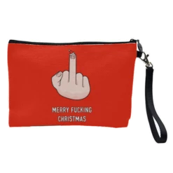 Cosmetic Bag, Merry Fucking Christmas By Adam Regester
