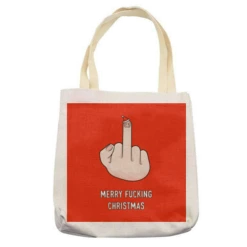 Christmas Store -Christmas Store merry fucking christmas printed tote bag by adam regester totebaglinen 62eb1769abfd94.64379972