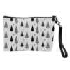 Cosmetic Bag, Minimal Black And White Christmas Trees By Haris Kavalla