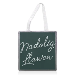 Tote Bags, Nadolig Llawen Merry Christmas Welsh Print By The Girl Next Draw