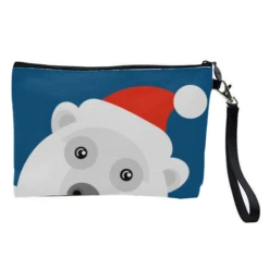 Cosmetic Bag, Polar Bear Merry Christmas By Adam Regester