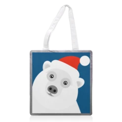 Tote Bags, Polar Bear Merry Christmas By Adam Regester