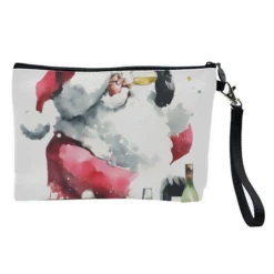 Cosmetic Bag, Politely Drinking Through Christmas By Ara Liliput