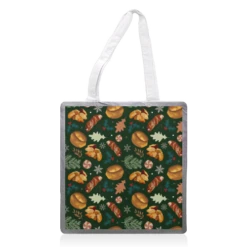Tote Bags, Roast Dinner Christmas Repeating Pattern By The Girl Next Draw