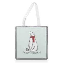 Tote Bags, Sleepy Christmas Polar Bear By Yazmin Brooks