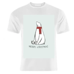T-shirts, Sleepy Christmas Polar Bear By Yazmin Brooks