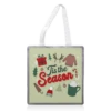 Tote Bags, Tis The Season Winter Christmas Print By The Girl Next Draw