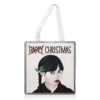 Tote Bags, Wednesday Addams Fan Art - Christmas Special By Lisa Wardle