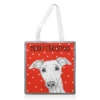 Tote Bags, Whippet Christmas Greeting By Adam Regester