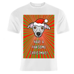 T-shirts, Whippet Christmas Greeting By Adam Regester