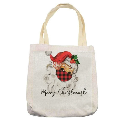 Christmas Store -Christmas Store merry christmas from santa printed tote bag by haris kavalla totebaglinen 6304e19adcc846.83879248